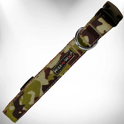 Camo Dog Collars, Brown camo/XL 1.5" WIDE FITS 18-28" NECK