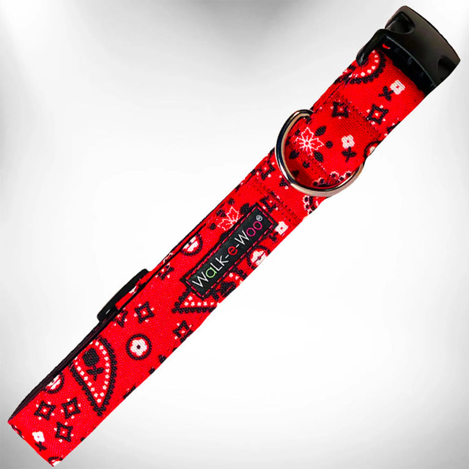 Bandana Dog Collars, Red/S 3/4" WIDTH FITS 10-14" NECK, view 7