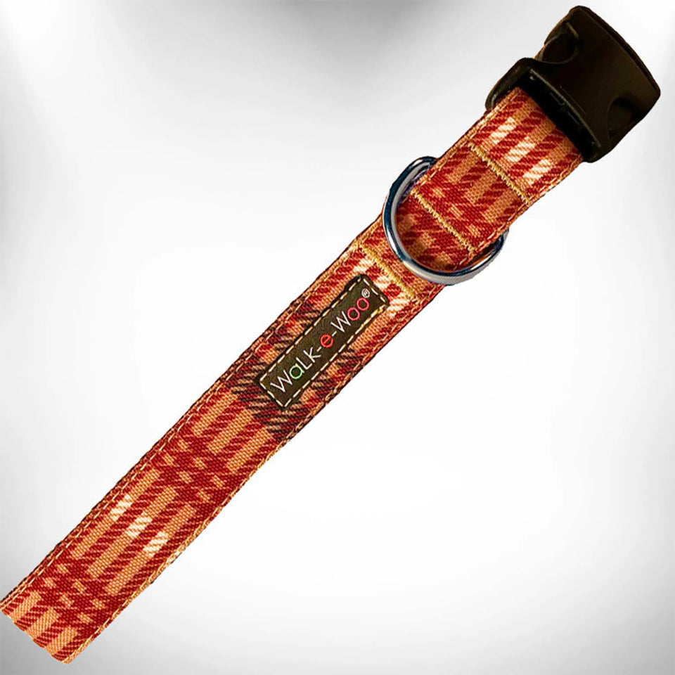 Plaid Dog Collars, Classic brown/S 3/4" WIDTH FITS 10-14" NECK, view 19