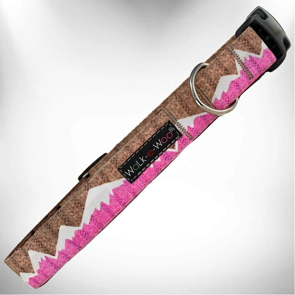 Mountain Dog Collars, Pink snowcap mtn/S 3/4" WIDTH FITS 10-14" NECK, view 17