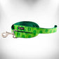 Polka Dot Dog - Monotone Leads in bright green with darker green polka dots and metal clip for dog supplies.
