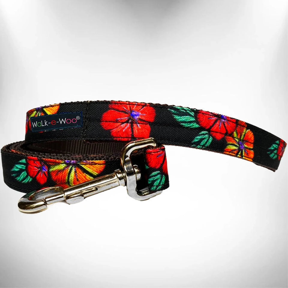 Walk-e-Woo Reversible Dog Bandana and Dog Leash - Athletic Fabric - Pets Perfect