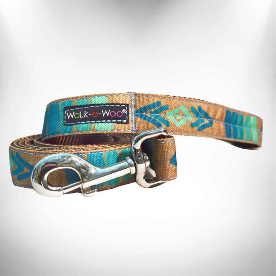 Walk-e-Woo Reversible Dog Bandana and Dog Leash - Athletic Fabric - Pets Perfect