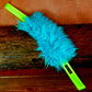 Walk-e-Woo TugGRRR Toys blue furry dog tug toy with bright green handles for durable interactive play sessions