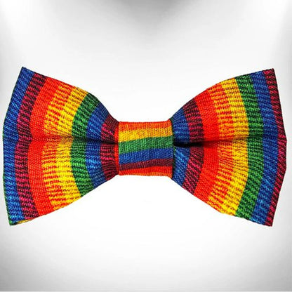 Rainbow Pride Dog Bow Tie - Peace & Love Dog Accessory by Walk-e-Woo