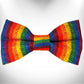 Rainbow Pride Dog Bow Tie - Peace & Love Dog Accessory by Walk-e-Woo