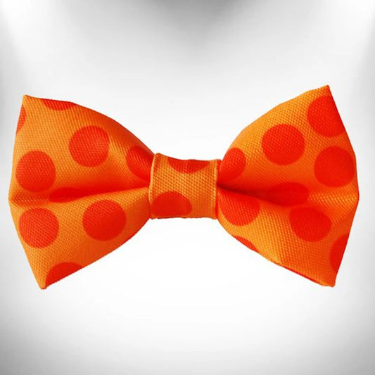 Walk-e-Woo Polka Dot Monotone Dog Bow Tie - Bold Single-Color Pet Accessory