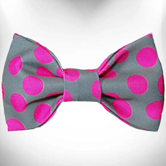 Polka Dot Dog Neon Bow Tie - Walk-e-Woo Bright Designer Dog Accessory