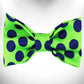 Walk-e-Woo Neon Polka Dot Dog Bow Tie - Bold, Bright & Built to Last