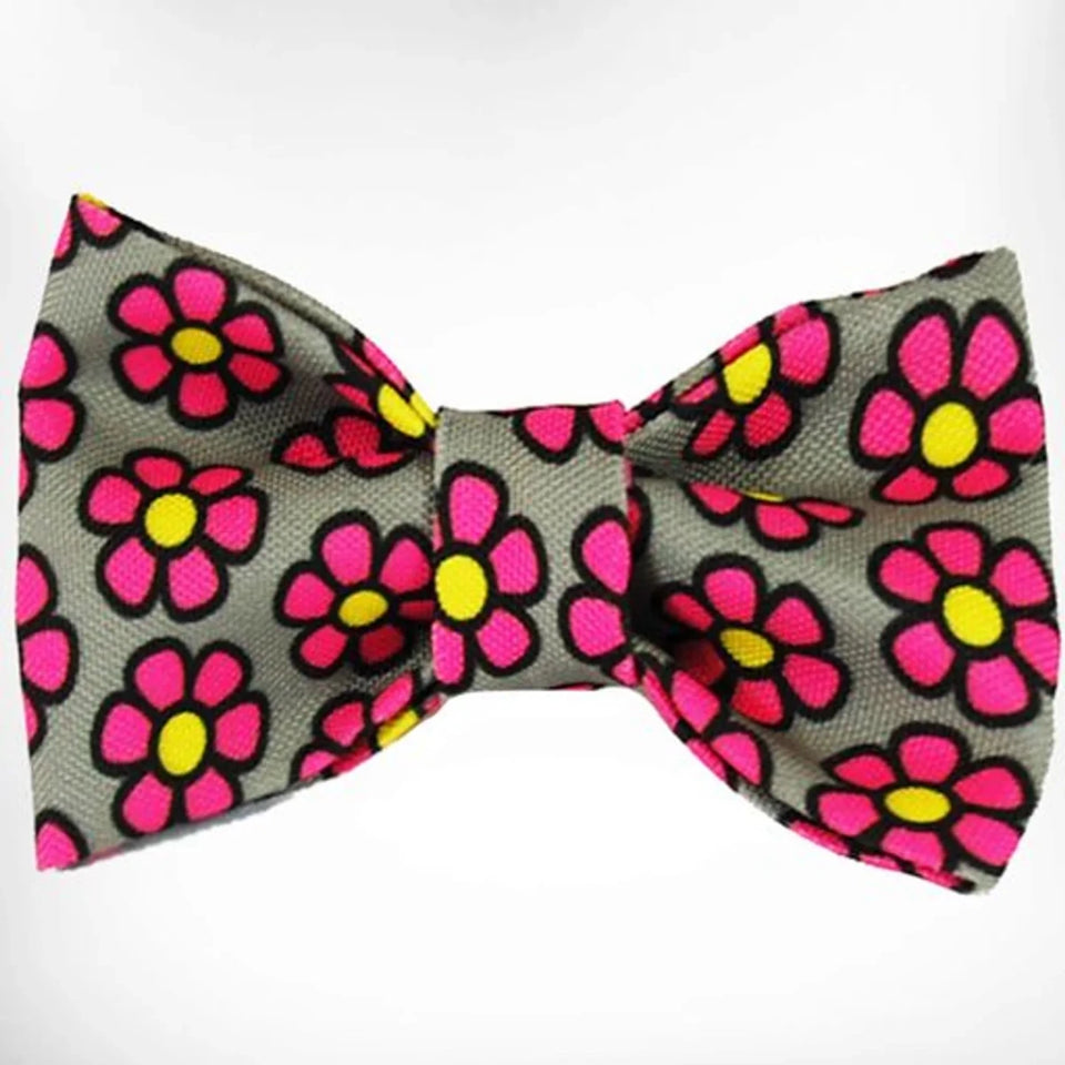 Flower Dog Bow Tie by Walk-e-Woo - Exclusive Daisy Dog Collar Designs - Pets Perfect