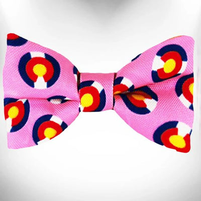 Colorado and Texas Dog Bow Tie by Walk-e-Woo, Colorado pink/1