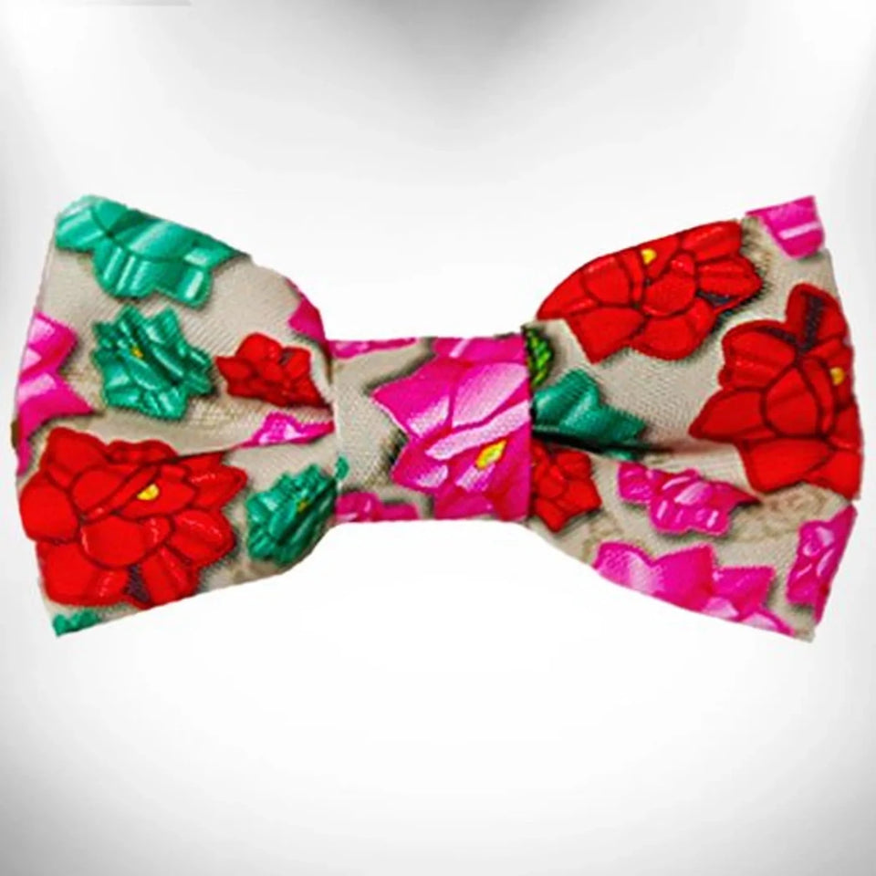 Flower Dog Bow Tie by Walk-e-Woo - Exclusive Daisy Dog Collar Designs - Pets Perfect