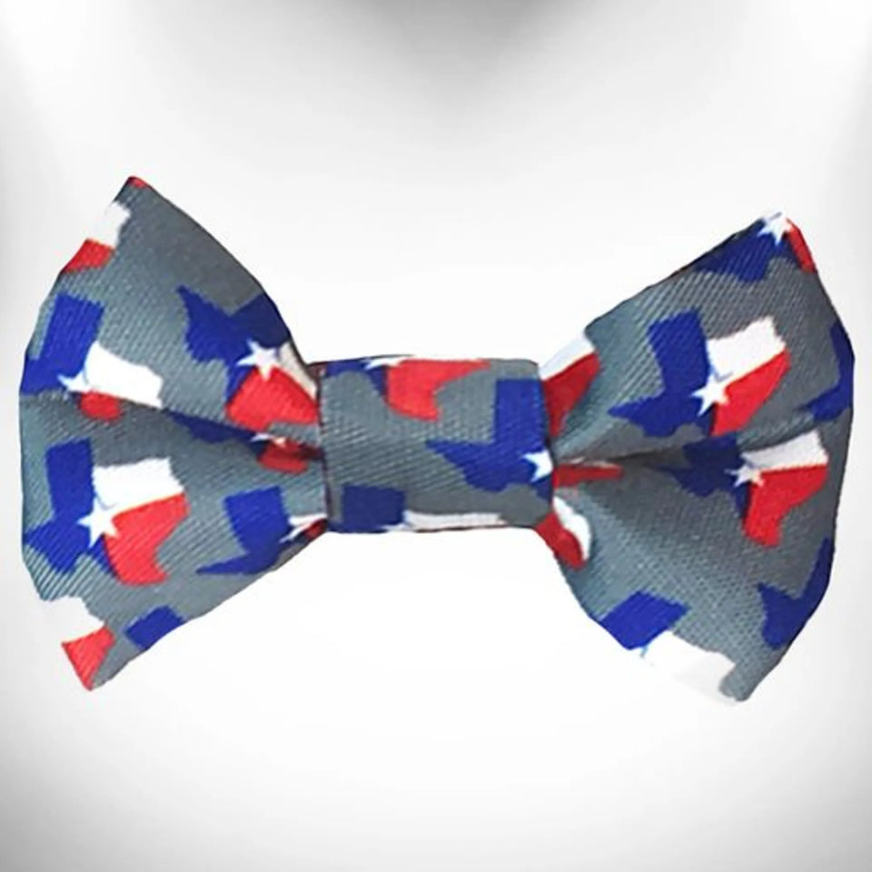 Colorado and Texas Dog Bow Tie by Walk-e-Woo, Texas lavender/1, view 5