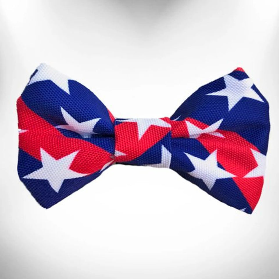 Stars and Stripes Dog Bow Tie - Patriotic Pet Fashion Accessory, view 2
