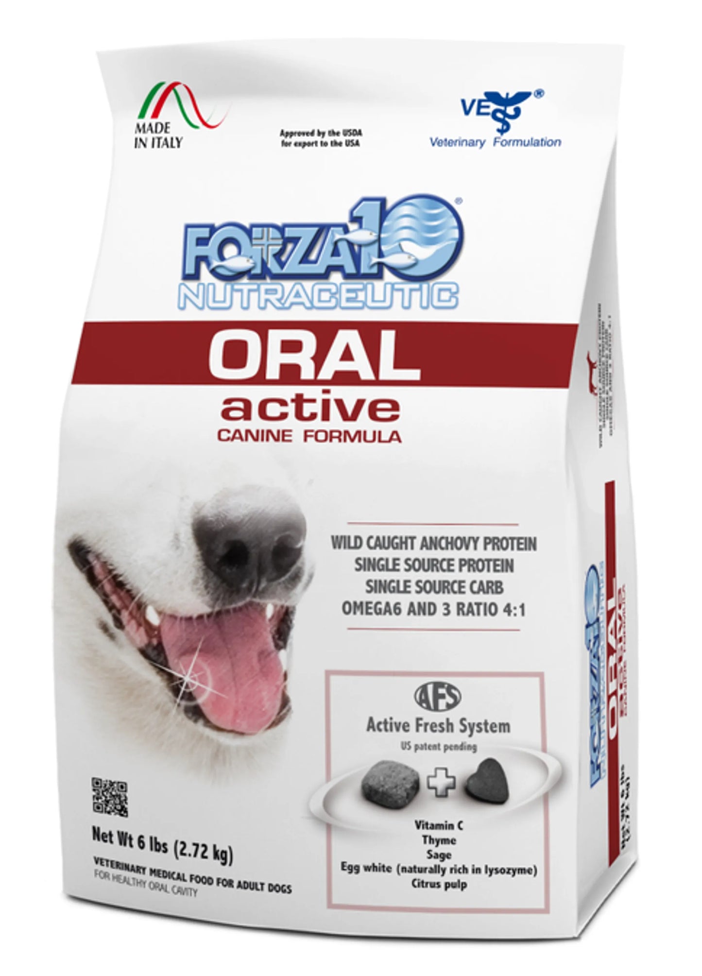 Forza10 Active Oral Support Dry Dog Food - Wild-Caught Anchovy Formula for Dental Health