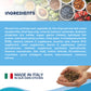 Forza10 Active Reproductive Female Diet Dry Dog Food ingredients panel with a hand holding dry dog food kibble.