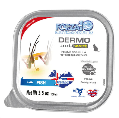 Forza10 ActiWet Dermo Support Icelandic Fish Recipe Canned Cat Food, 3.5-OZ/Pack of 32