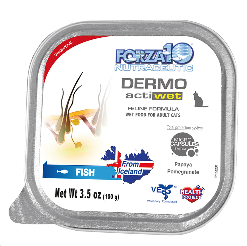 Forza10 ActiWet Dermo Support Icelandic Fish Recipe Canned Cat Food, 3.5-OZ/Pack of 32