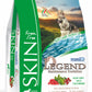 Forza10 Legend Skin Grain-Free Dry Dog Food packaging showing wild caught anchovy with rose hips, sage, and cranberry.