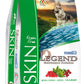 Forza10 Legend Skin Grain-Free Dry Dog Food bag featuring wild caught anchovy with skin health ingredients and natural formula.