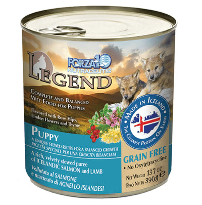 Forza10 Legend Puppy Icelandic Salmon & Lamb Recipe GF Canned Dog Food, 13.7 OZ/Pack of 12