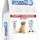 Forza10 Active Puppy Chondro Diet Dry Dog Food bag with golden retriever puppy image and Italian origin label.