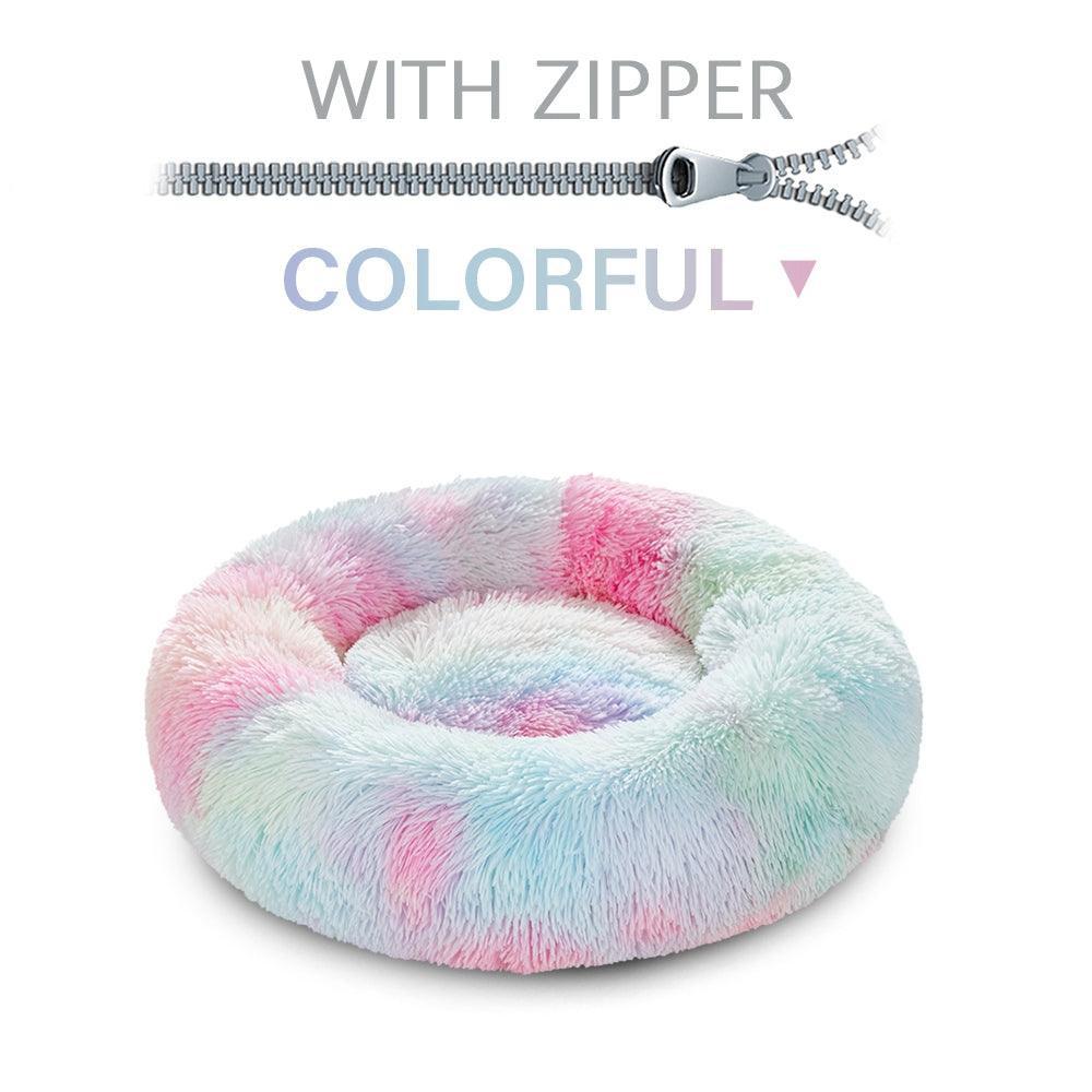 The Snugglepaws Plush Donut Pet Bed: Luxuriously Cozy Haven For Dogs And Cats - Pets Perfect