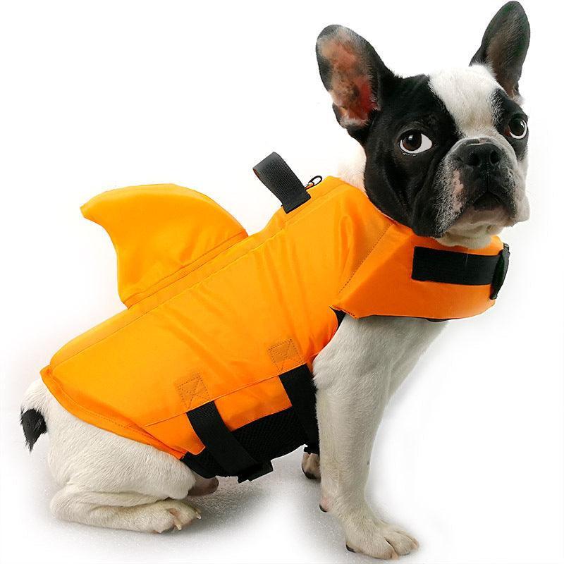 Shark Fin Dog Life Vest - Summer Safety Flotation Jacket for Dogs - Pets Perfect