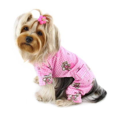 Adorable Teddy Bear Love Flannel Pajamas for Dogs - Klippo Pet - Pets Perfect