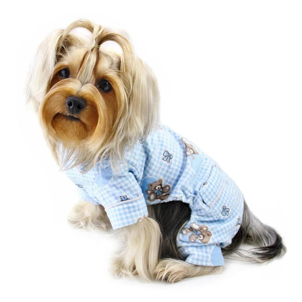 Adorable Teddy Bear Love Flannel Pajamas for Dogs - Klippo Pet - Pets Perfect