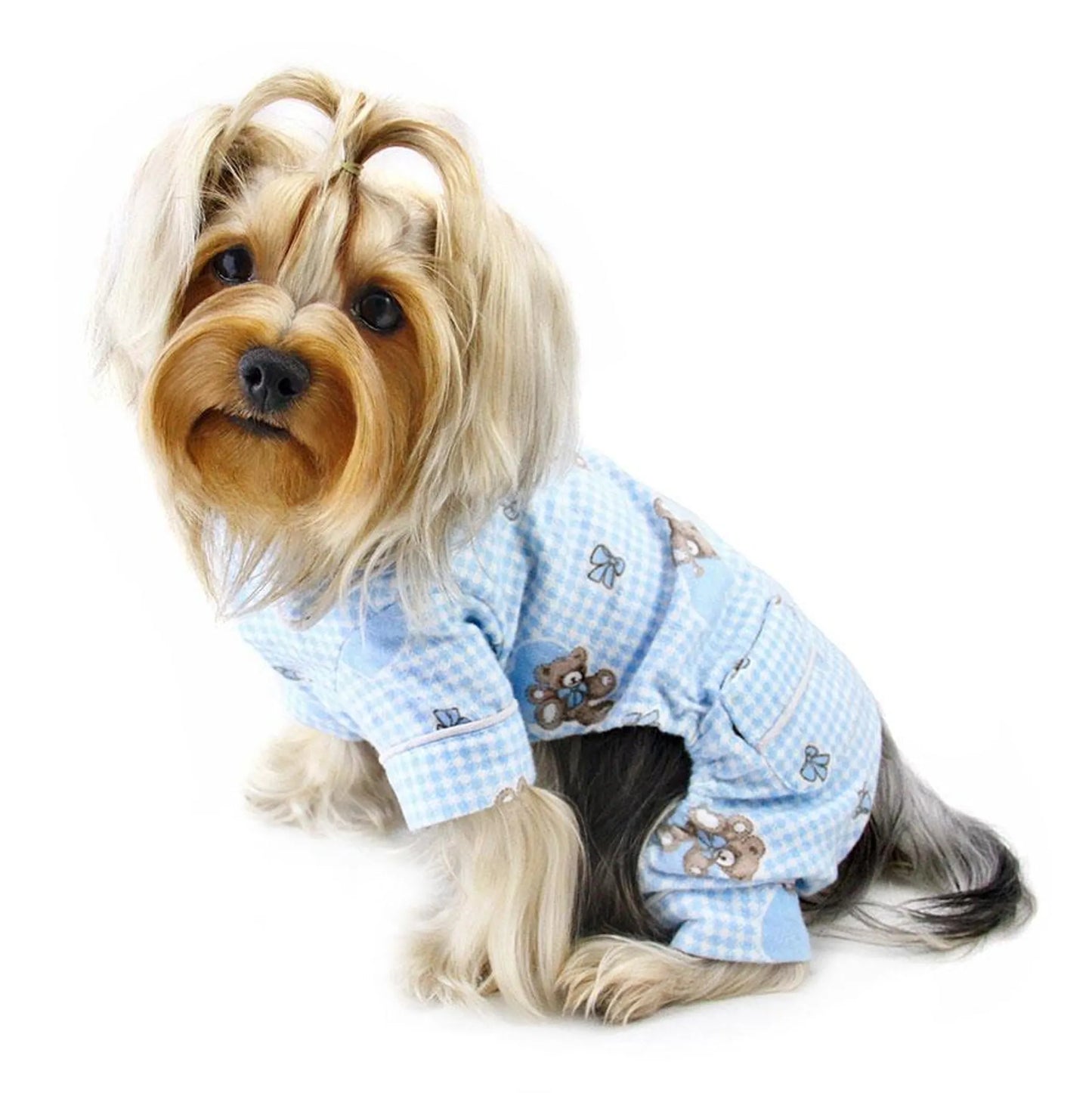Adorable Teddy Bear Love Flannel Pajamas for Dogs - Klippo Pet