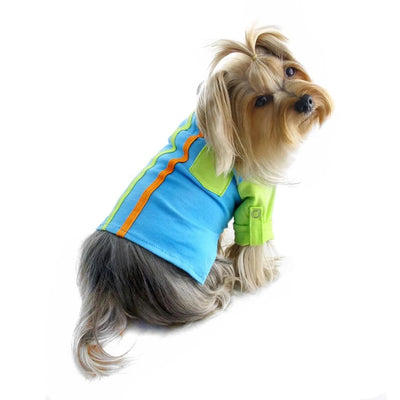 Knit Cotton Contrast Shirt with Roll-Up Sleeves for Dogs - Pets Perfect