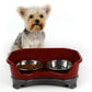 Dog Hugs Cat Pet Double Basin Stainless Steel Bowl Set - Food and Water Dog Bowl - Pets Perfect