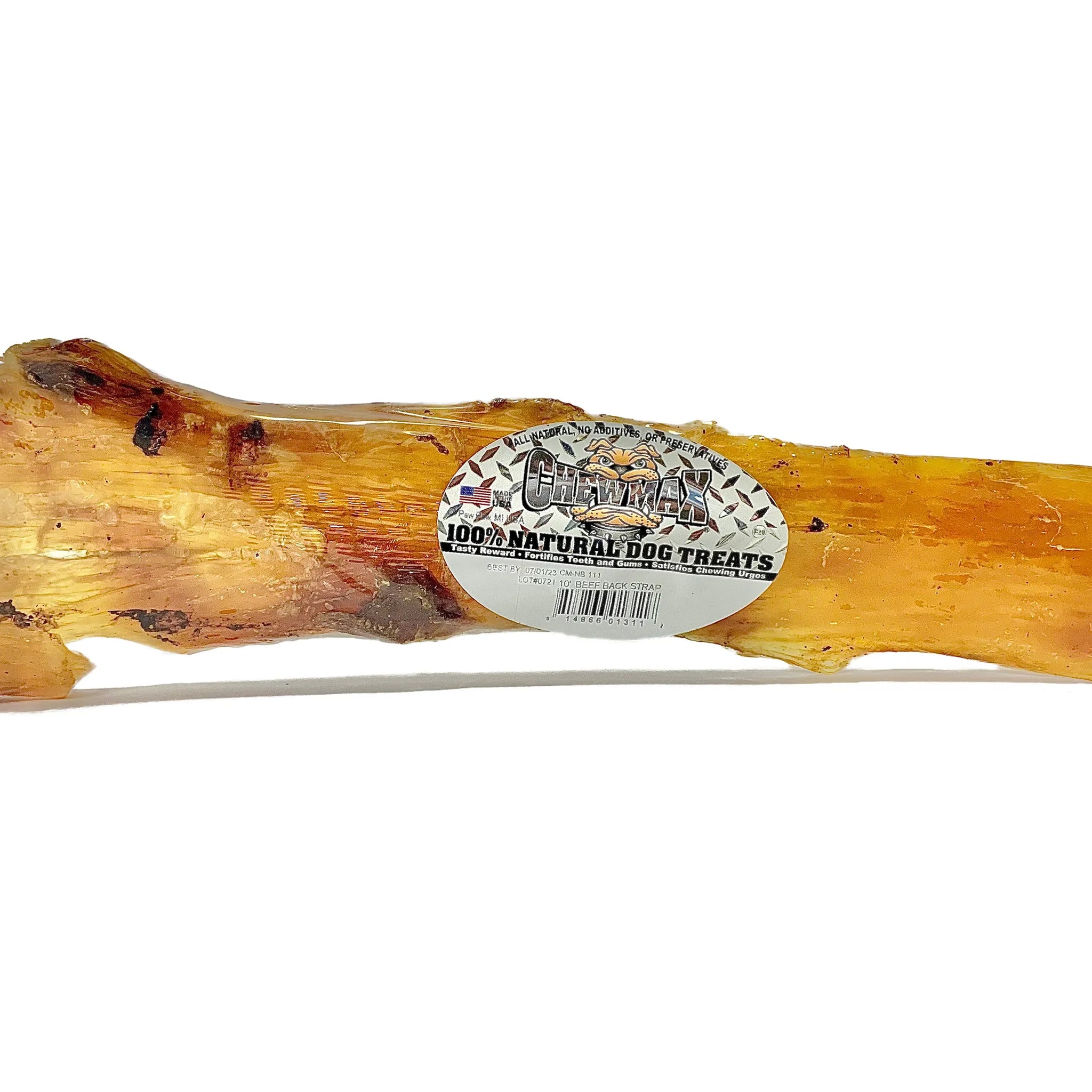 10" Beef Back Strap Dog Bone