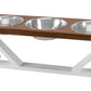 Farmhouse 3-Bowl Elevated Dog Feeder Ebony Small, Black Base