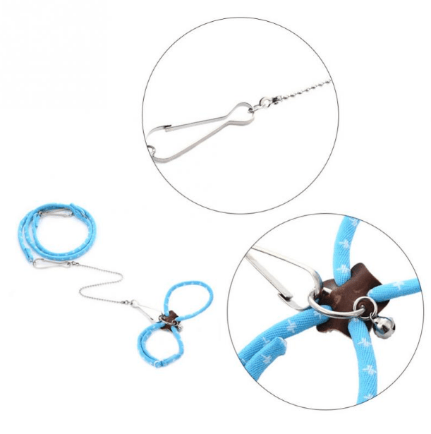 Super Soft Adjustable Hamster Traction Rope With Bell - Pets Perfect