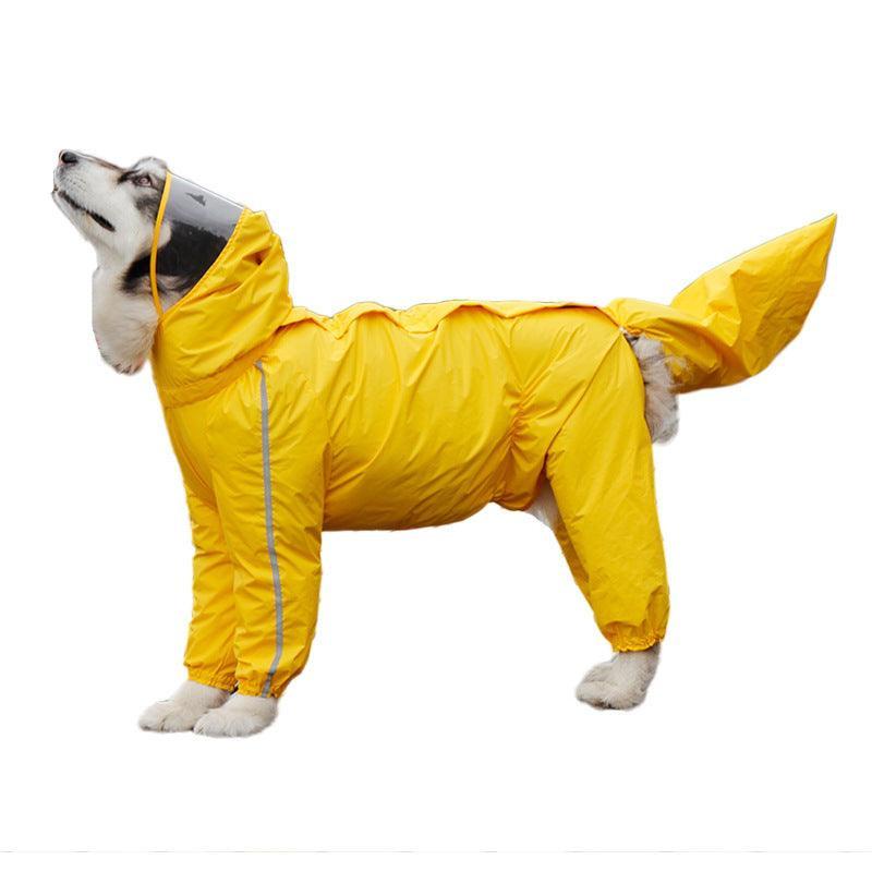 Pet Paws Waterproof Dog Poncho - Raincoat with Removable Tail Cover - Pets Perfect
