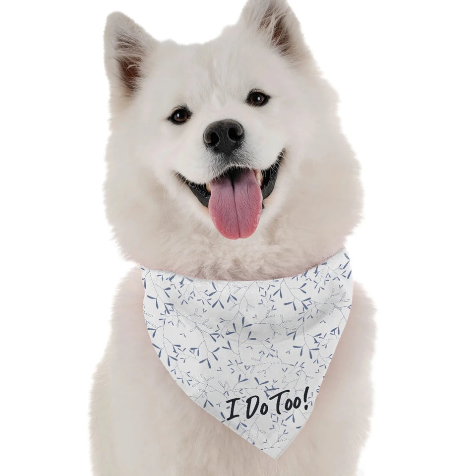 BanDoggie I Do Too (Boy) Wedding Dog Bandana - Soft Microfiber, Made in USA - Pets Perfect