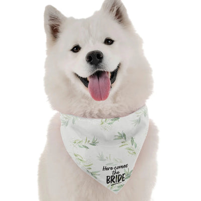 BanDoggie Here Comes the Bride Dog Bandana - Wedding Celebration Style - Pets Perfect