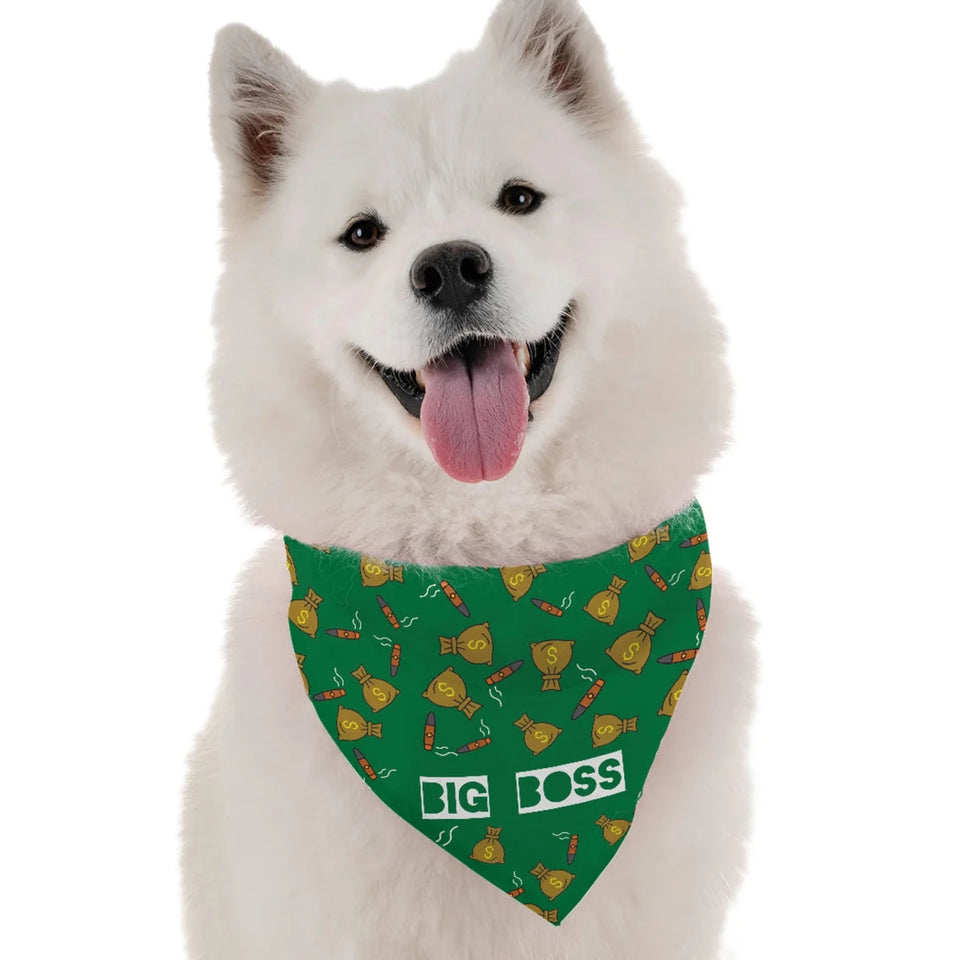 BanDoggie Big Boss Dog Bandana - Fun Phrase Design for Confident Pups - Pets Perfect