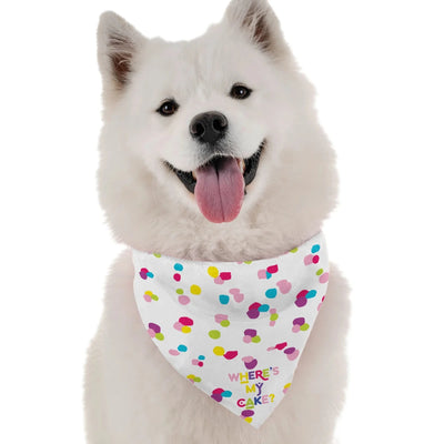 BanDoggie Where's My Cake? Girl Dog Bandana - Pets Perfect