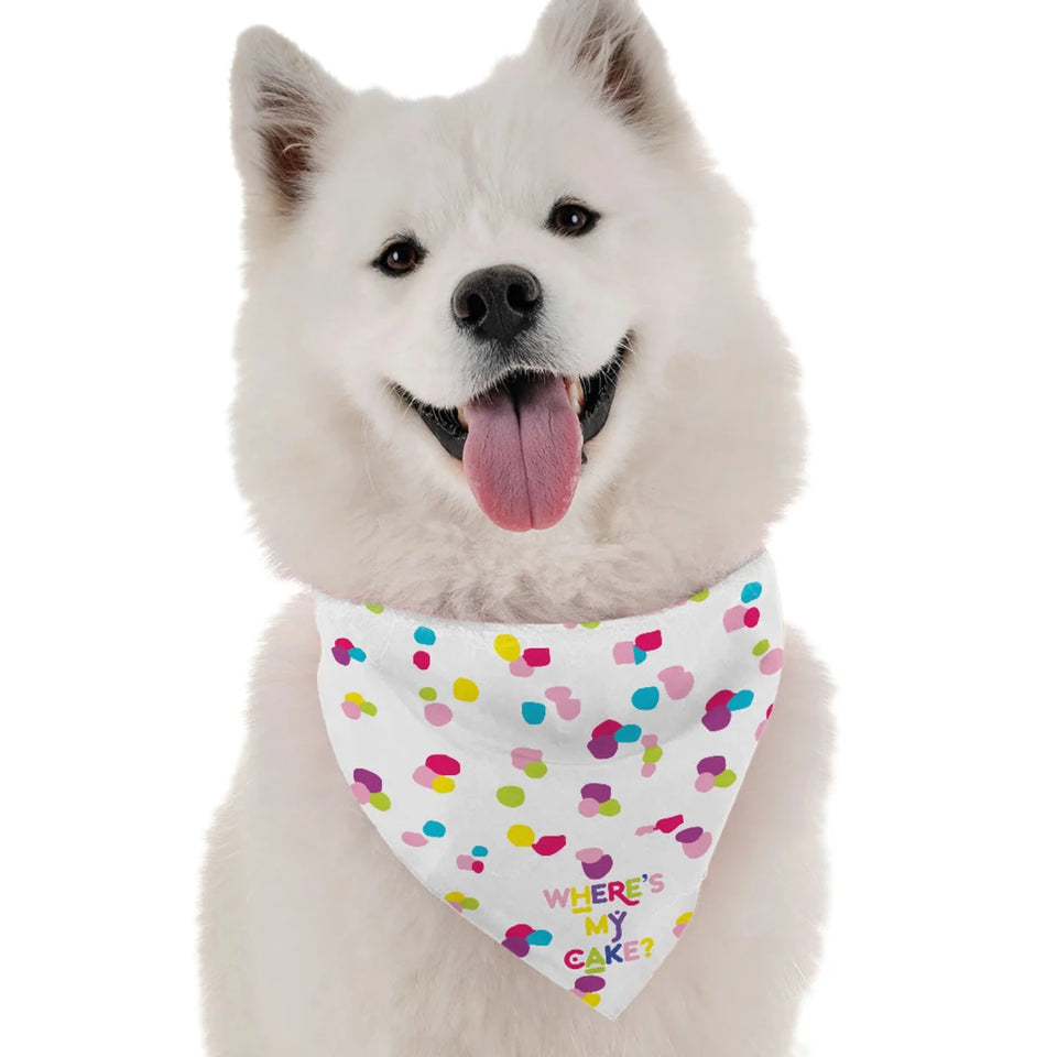 BanDoggie Where's My Cake? Girl Dog Bandana - Pets Perfect