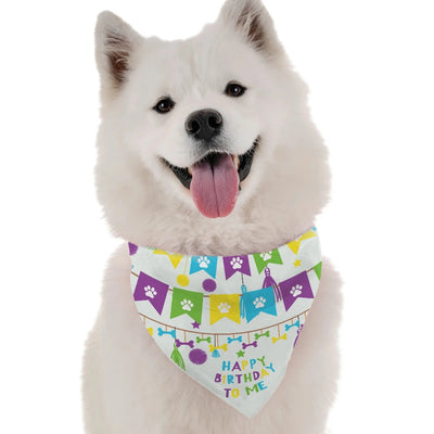 BanDoggie Happy Birthday To Me Boy Dog Bandana - Birthday Microfiber, USA Made - Pets Perfect