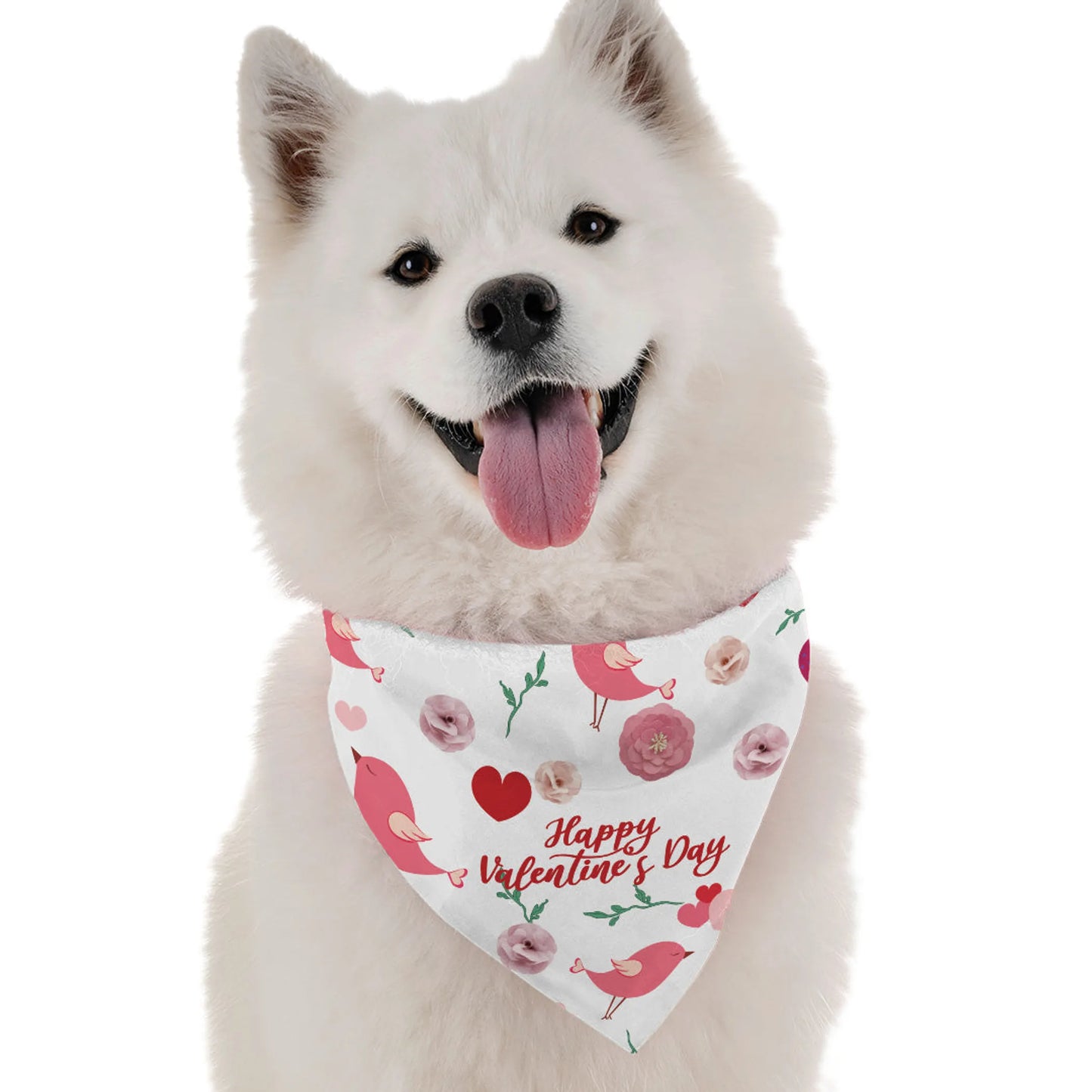 BanDoggie Happy Valentine's Day Dog Bandana - Soft Microfiber, Made in USA