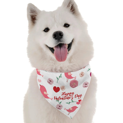 BanDoggie Happy Valentine's Day Dog Bandana - Soft Microfiber, Made in USA