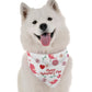 BanDoggie Happy Valentine's Day Dog Bandana - Soft Microfiber, Made in USA