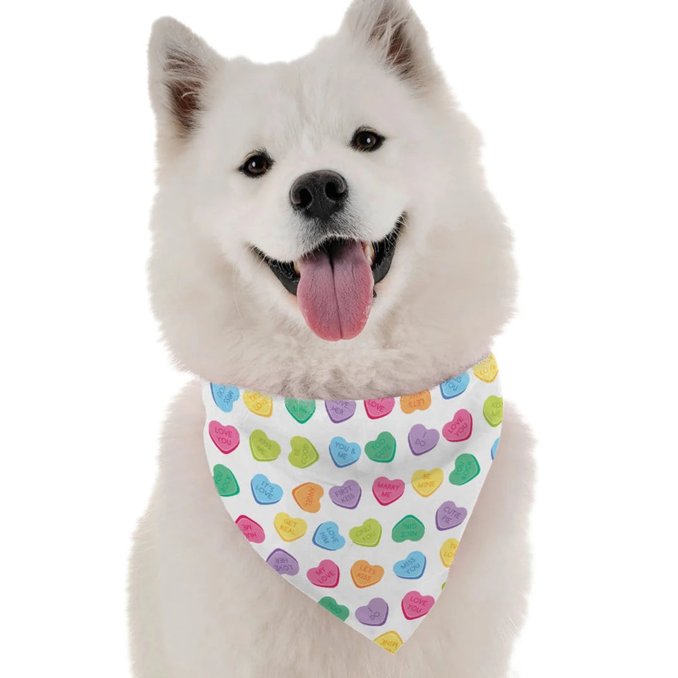Candy Hearts Dog Bandana by BanDoggie - Pets Perfect
