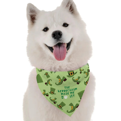 BanDoggie The Leprechaun Made Me Do It Dog Bandana - St. Patrick's Day Microfiber Pet Bandana - Pets Perfect