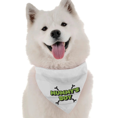 BanDoggie Mummy's Boy Dog Bandana - Soft Microfiber Mother's Day Pet Bandana, Made in USA - Pets Perfect