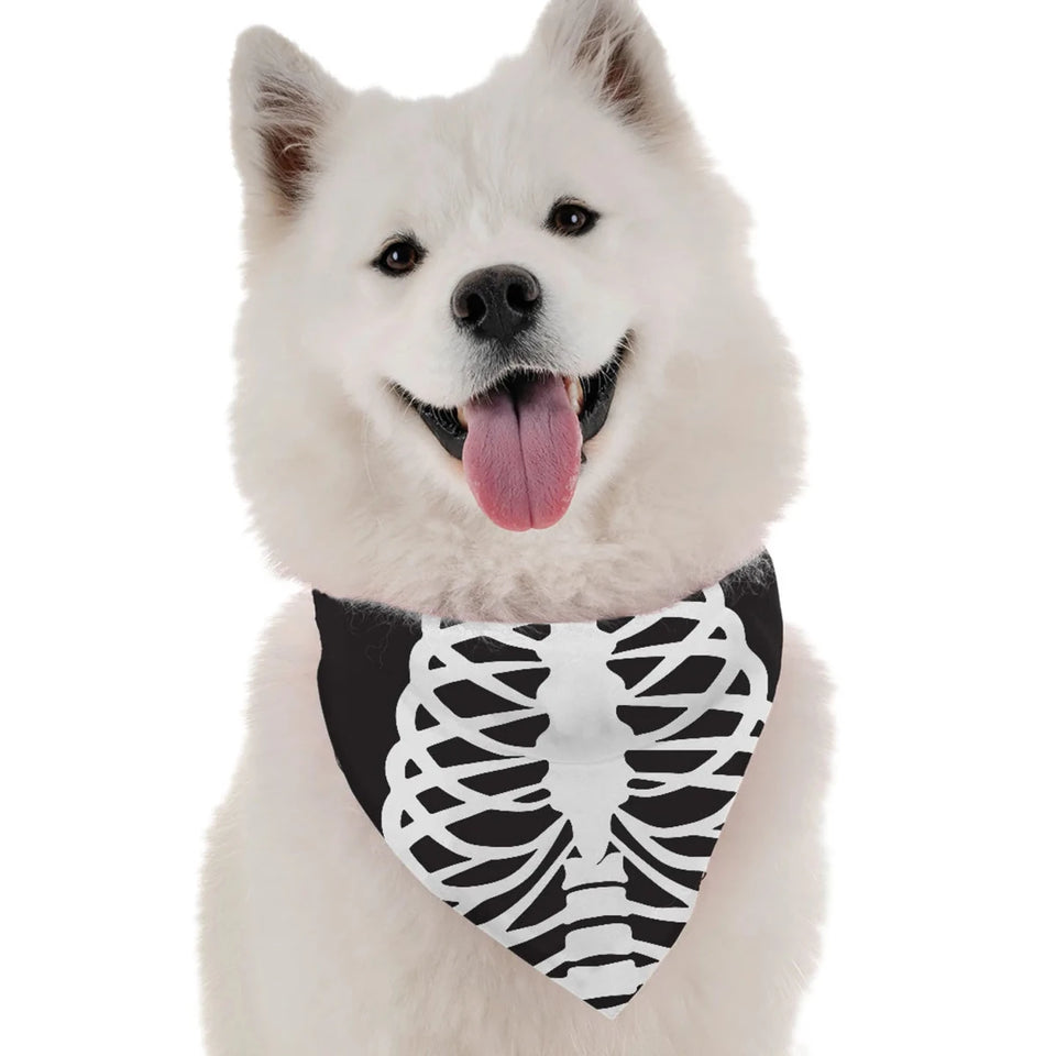 BanDoggie Skeleton Costume Dog Bandana - Soft Microfiber Halloween Pet Bandana, Made in USA - Pets Perfect